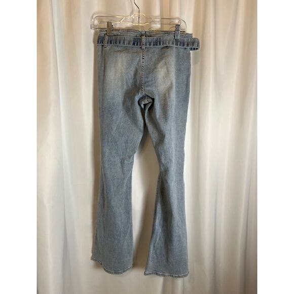 PTCL Ethikal Clothing Lightwash Jeans For Women Light Blue with Belt Size 26 - Picture 2 of 8